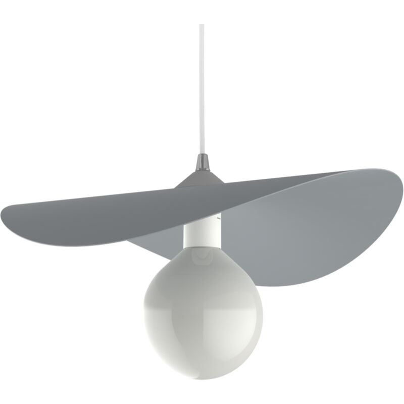 foto del prodotto piuma sospensione, 1x e27, max 42w, metallo, grigio, d.40cm lumicom