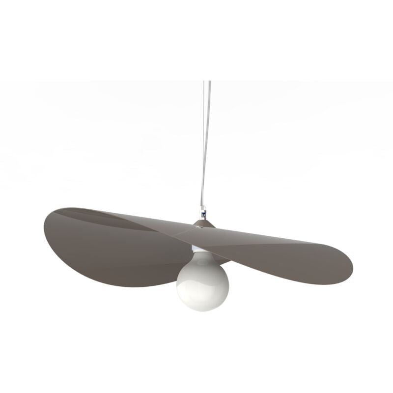 foto del prodotto piuma sospensione, 1x e27, max 42w, metallo, grigio tortora, d.60cm lumicom