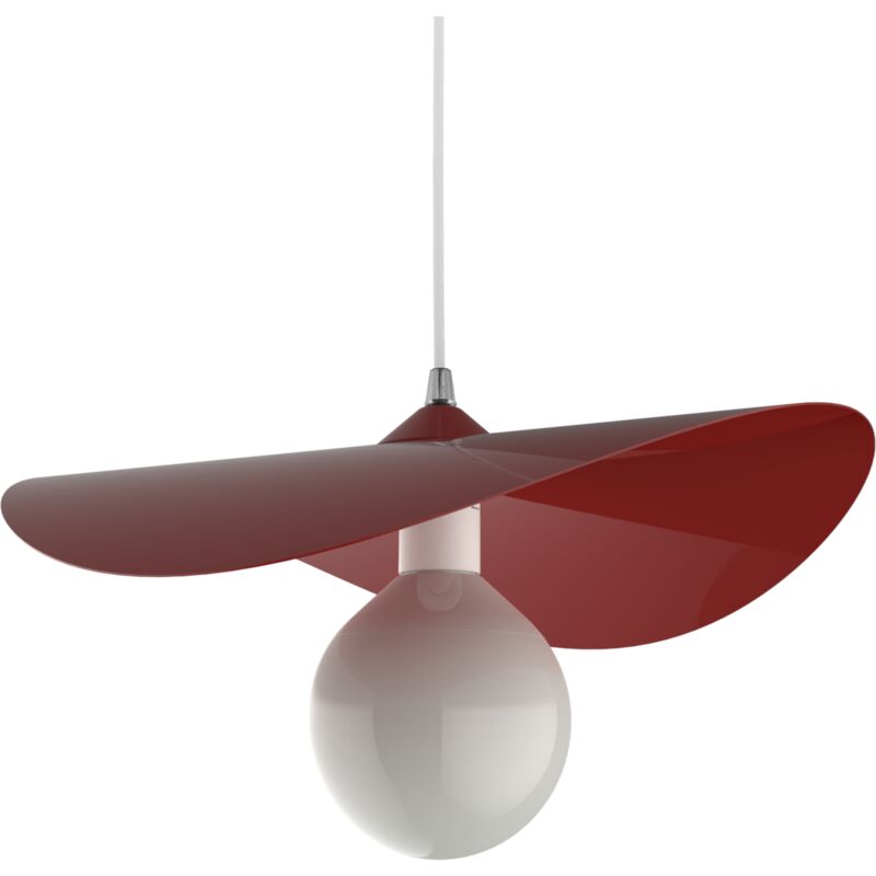 foto del prodotto piuma sospensione, 1x e27, max 42w, metallo, rosso lucido, d.40cm lumicom
