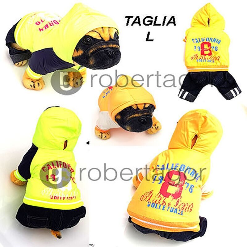 foto del prodotto piumino caldo cane catarifrangente vestito cani cappuccio impermeabile l