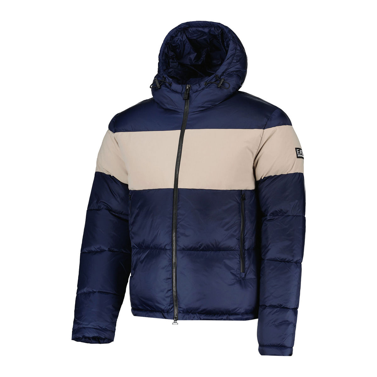 foto del prodotto piumino con cappuccio colourblock stripe