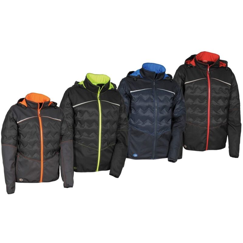 foto del prodotto piumino giacca da lavoro cofra poligus in softshell - xl - nero/verde