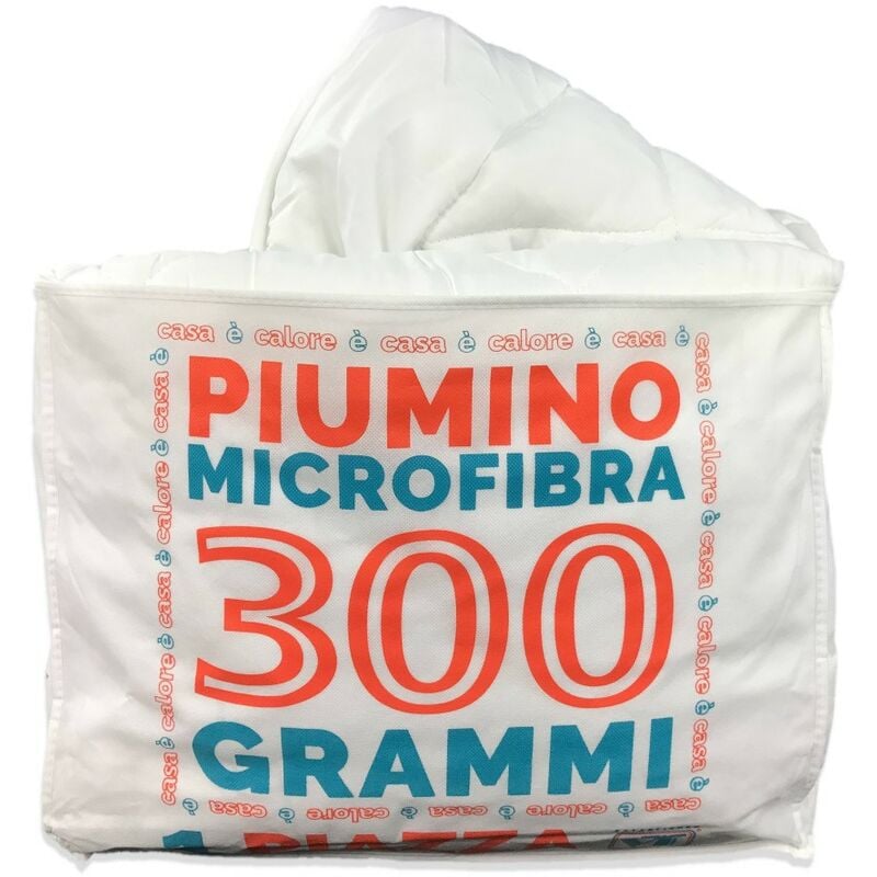 foto del prodotto piumino letto sintetico bianco invernale 300 gr. mq. caldo e morbido 2 piazze