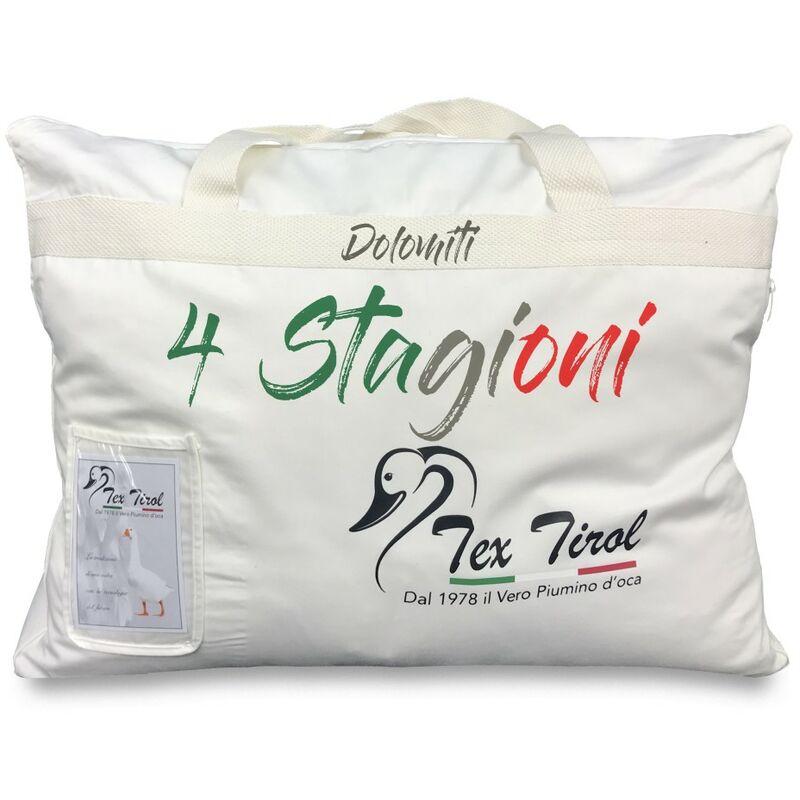 foto del prodotto piumino oca tex tirol © dolomiti 4 stagioni 50% piumino oca / 50% piuma oca tutte le misure cm. 200x200