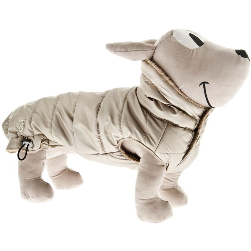 foto del prodotto piumino regolabile sulla parte posteriore e chiusura con bottoni modello cristallo per cani 24 cm - blu