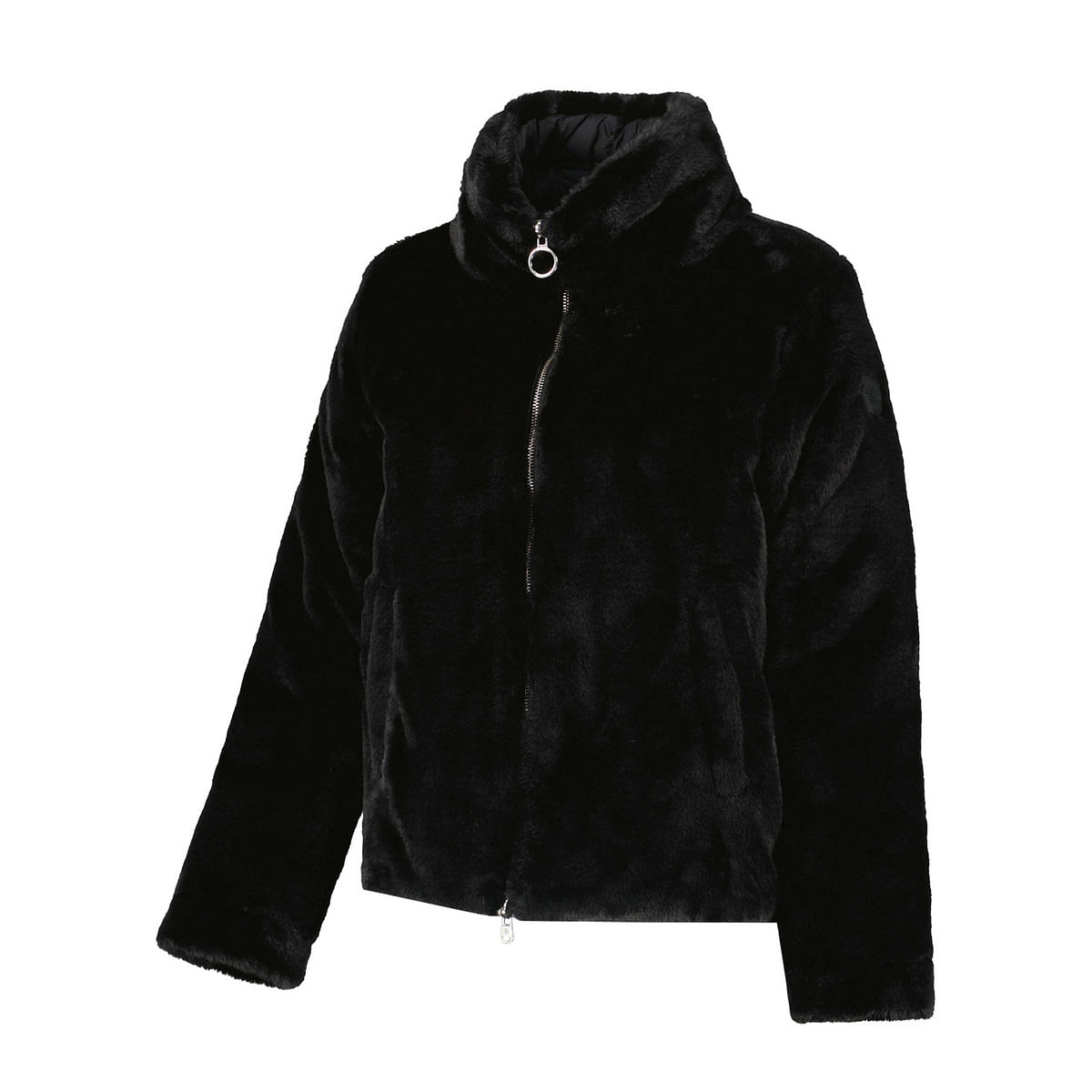 foto del prodotto piumino reversibile in ecopelliccia donna