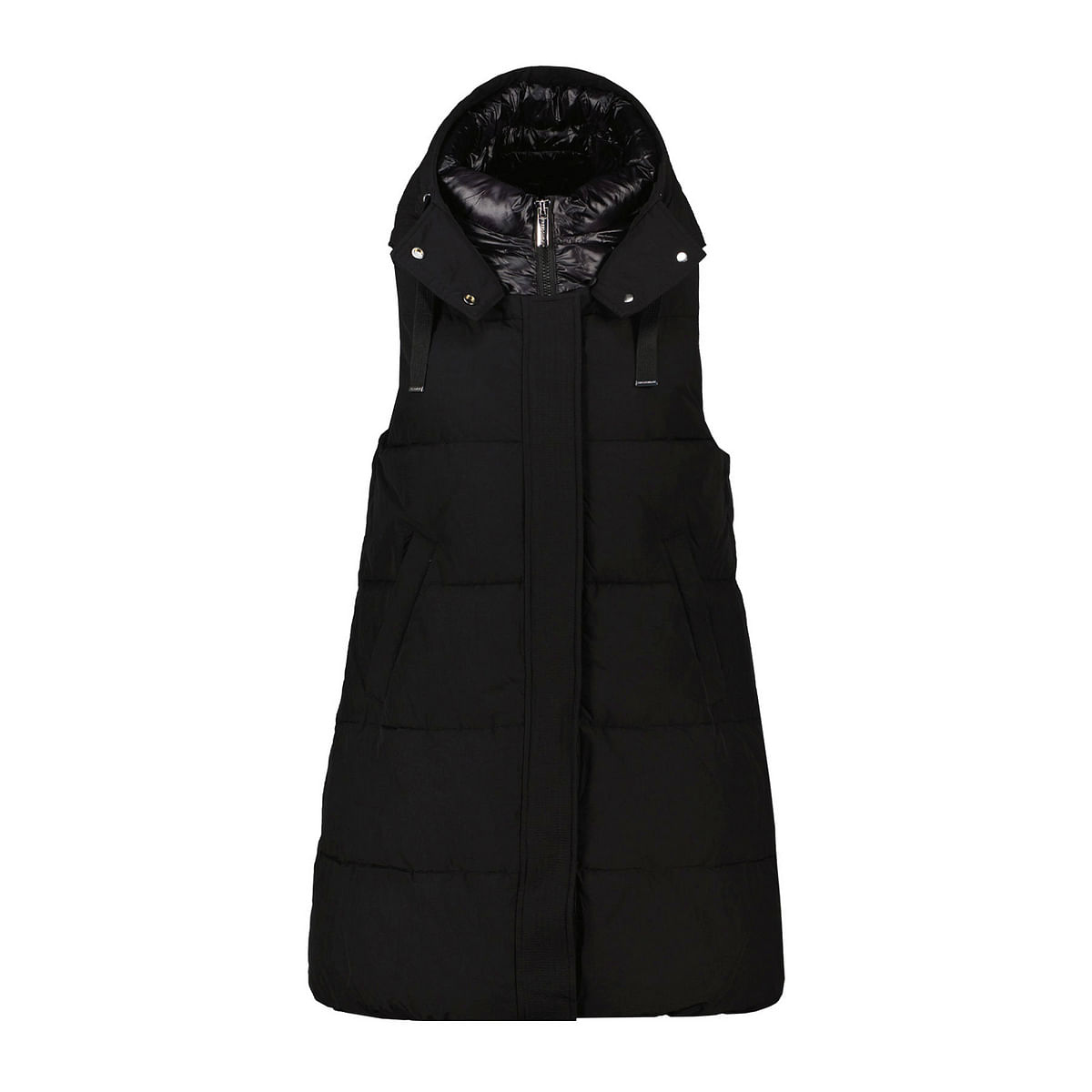 foto del prodotto piumino smanicato con cappuccio izzi donna