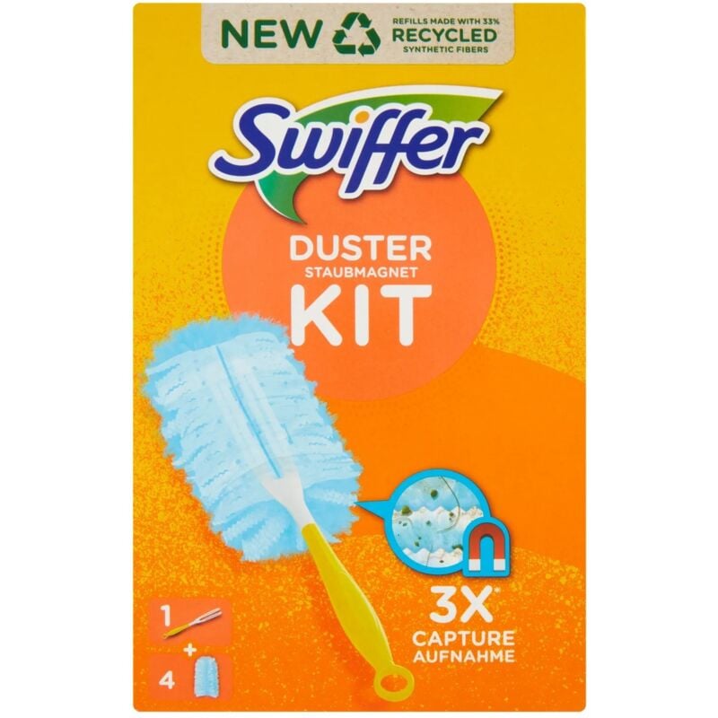 foto del prodotto piumino starter kit 1 manico 4 ricariche - swiffer