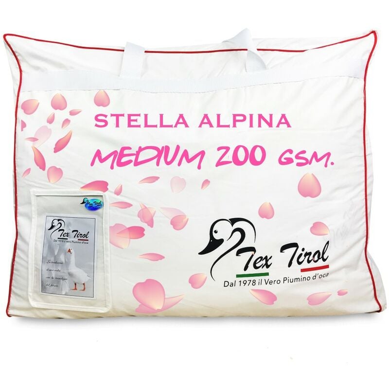foto del prodotto piumino tex tirol stella alpina medium 200 gsm. 100 piumino oca leggero primaverile estivo cm. 200x200