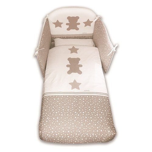 foto del prodotto piumone lettino italbaby 120 95 97 stelline set 4 pz grey