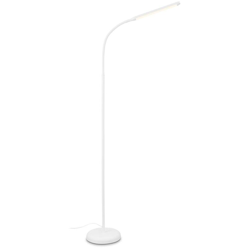foto del prodotto pivaz lampada da terra a led, orientabile, funzione touch, dimmerabile a gradini, bianca, 21 x 126,5 cm briloner