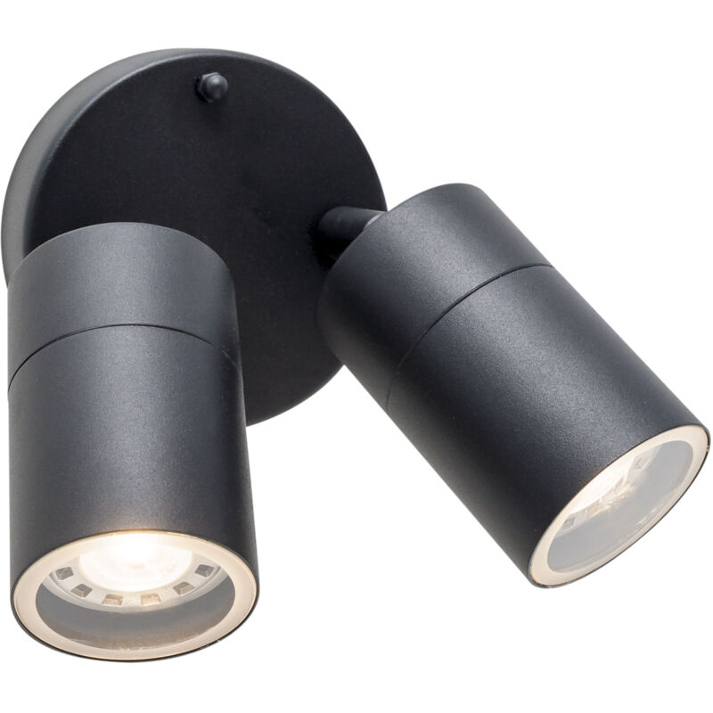 foto del prodotto pixa double aplique de uso interior doble para bombilla gu10 en color negro