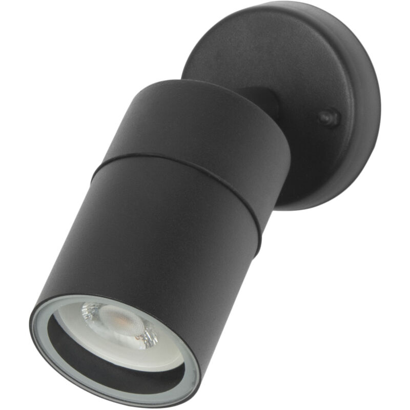 foto del prodotto pixa foco proyector de pared ip44 exterior bombilla gu10. aplique de pared o techo orientable acero color negro