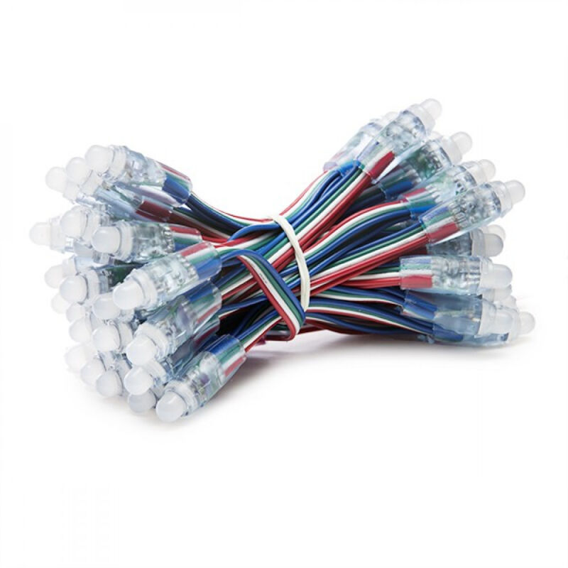 foto del prodotto pixel led 0,3 w 6 lm 12 mm 5 v epistar rgb stringa 50 unit 50.000 h de pix 12 rgb 