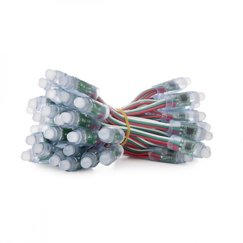foto del prodotto pixel led 0.3w 6lm 12mm 5v epistar fullcolor 19031c stringa 50 unit 50.000h de pix 12 full 