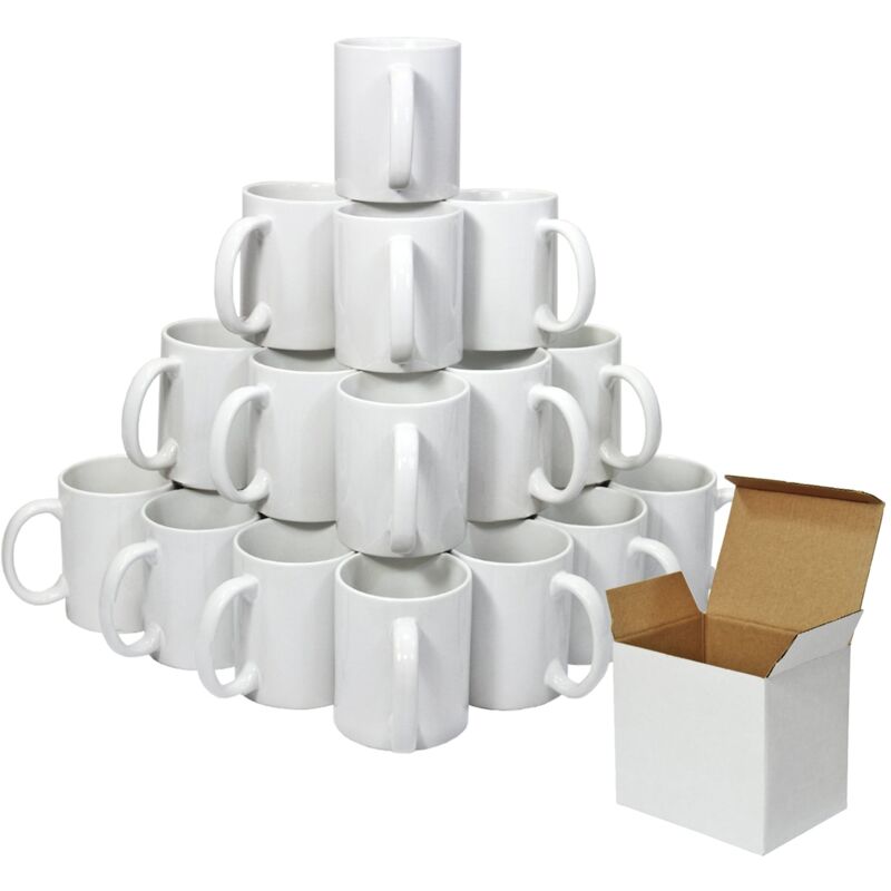 foto del prodotto pixmax 36 tazze 325ml in polimero bianco per sublimazione con scatole