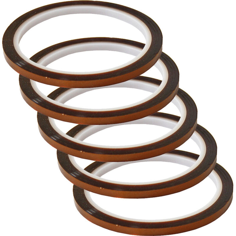 foto del prodotto pixmax - nastro per sublimazione pressa a caldo, ferma disegni pressatura a caldo, nastro resistente al calore, 5 rotoli da 5x5mm lunghi 22m