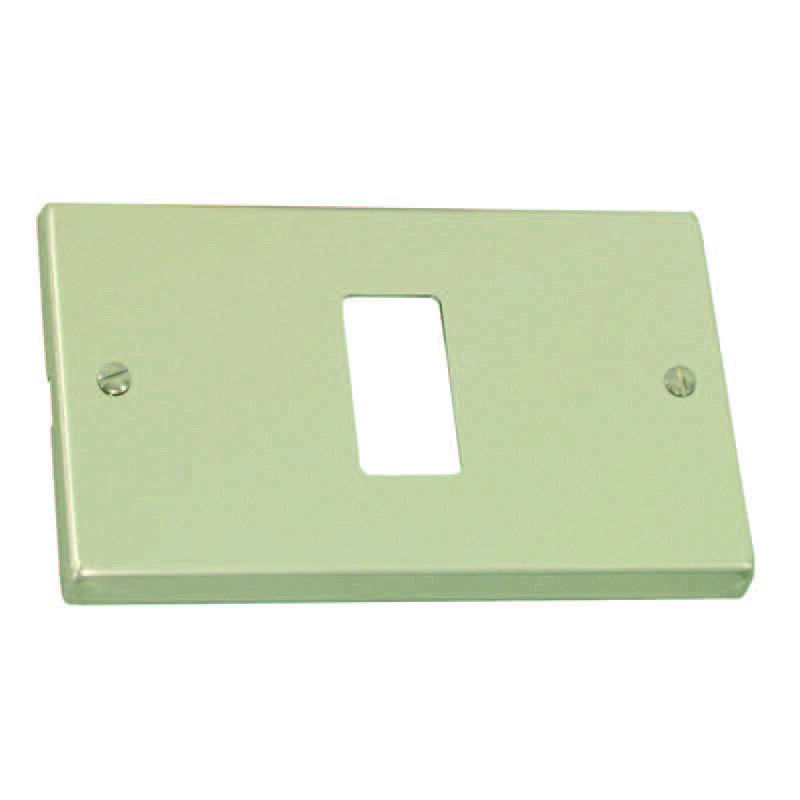 immagine 0 del prodotto placca 1 posto in alluminio paglierino mm.115x80h.