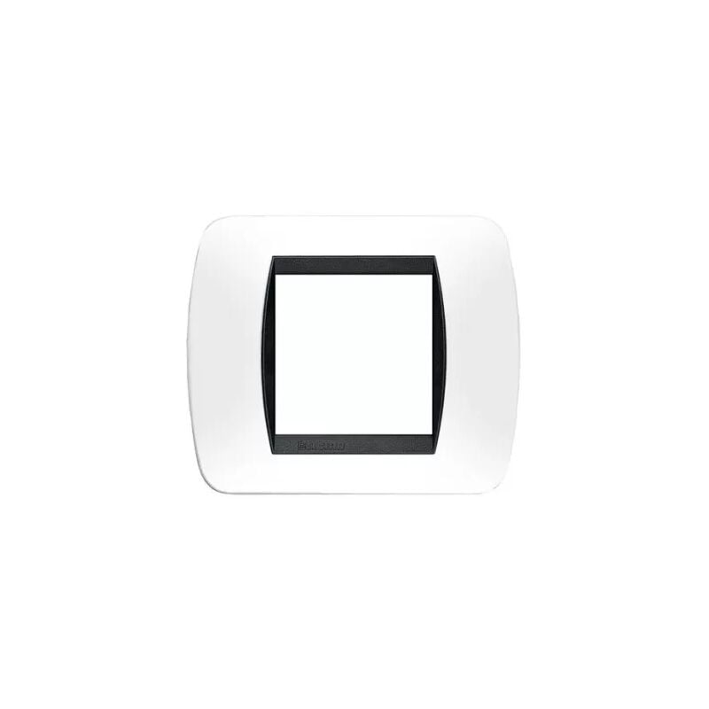 foto del prodotto placca 2 moduli bianco solid livig international