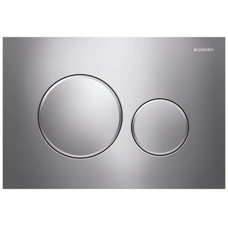 foto del prodotto placca 2 tasti modello sigma 20 cromato/satinato/cromato geberit