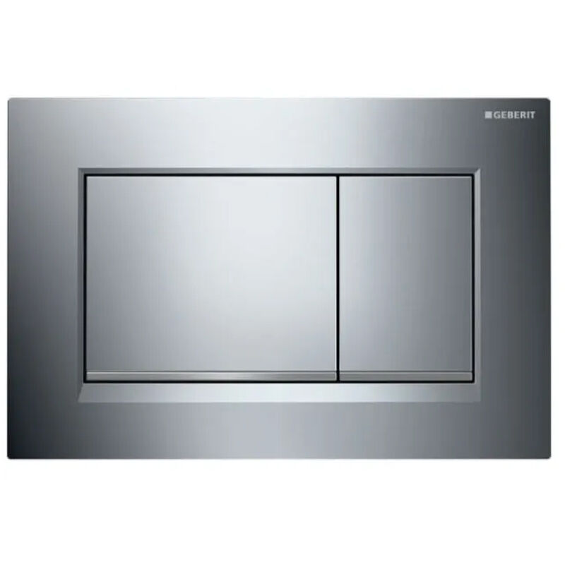 foto del prodotto placca 2 tasti modello sigma 30 cromato/satinato/cromato geberit