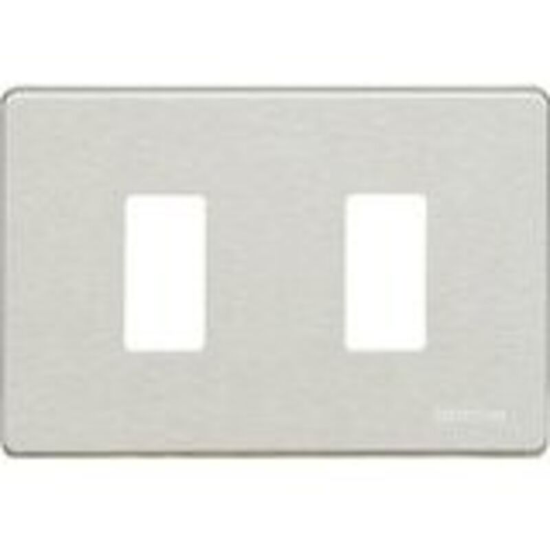 foto del prodotto placca 2p per scatola rettangolare alluminio magic bticino cod. 503 2 al 
