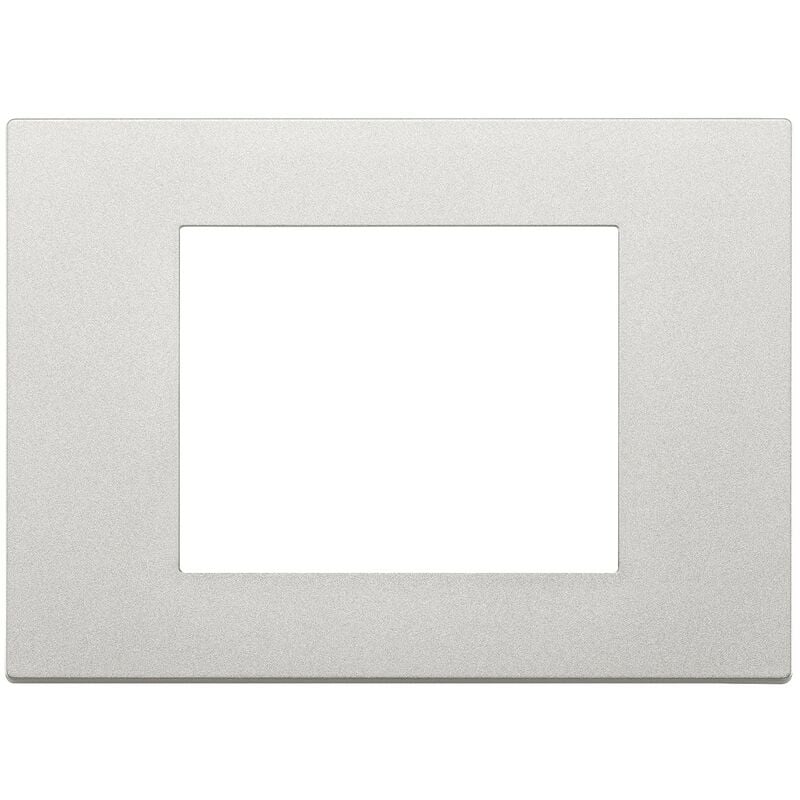 foto del prodotto placca 3 moduli argento serie linea vimar 30653.20