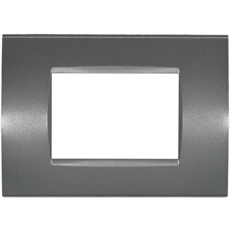 foto del prodotto placca 3 posti grigio living light compatibile