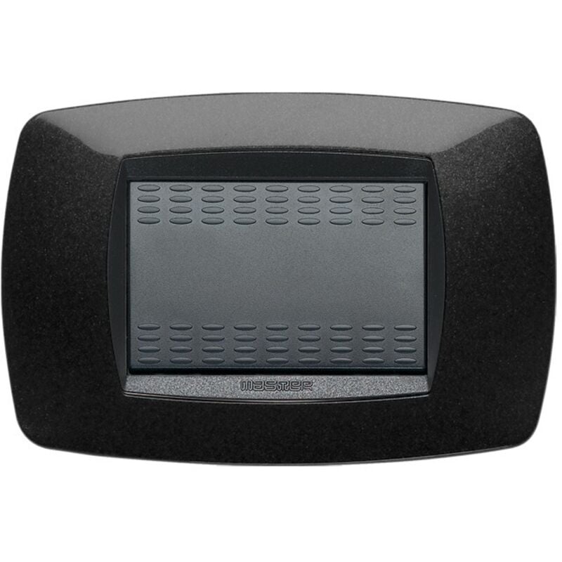 foto del prodotto placca 3 posti nero modo master cod. 39tc203 