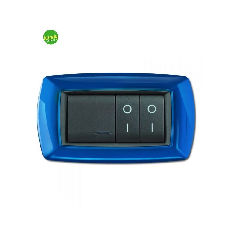 foto del prodotto placca 4 moduli mylife blu