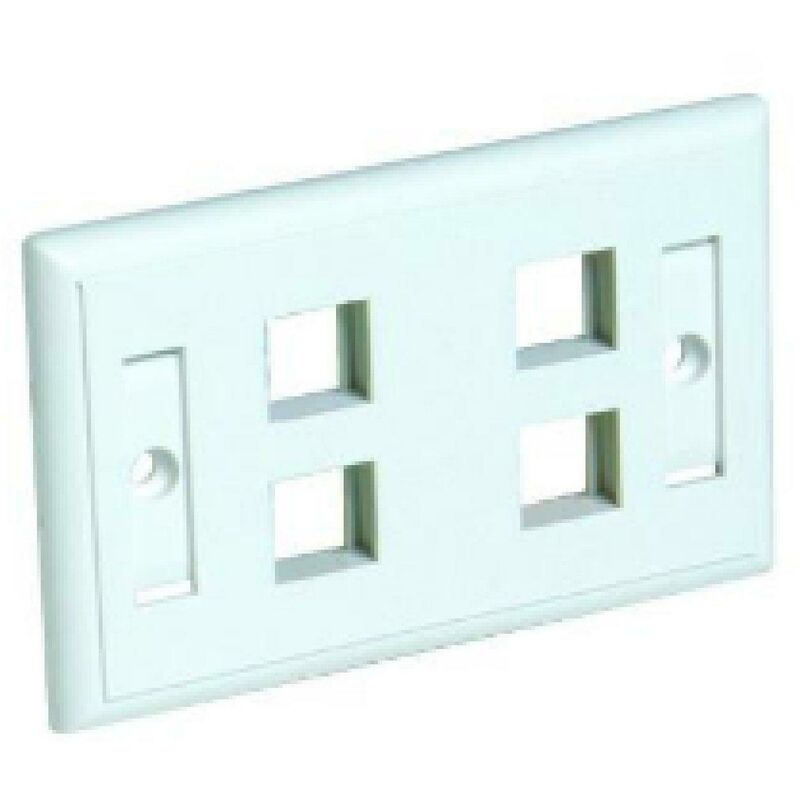 foto del prodotto placca 4 posizioni fori per rj45 ccs passo 503 2004014 qubix
