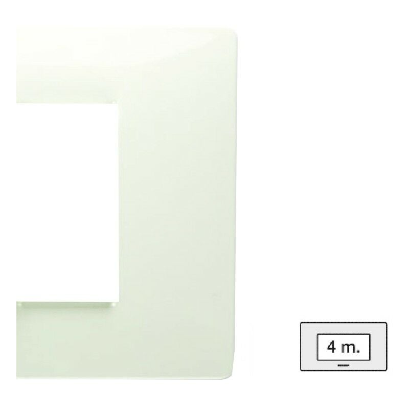 foto del prodotto placca 4 posti bianco aspen mix master cod. 21mx104 