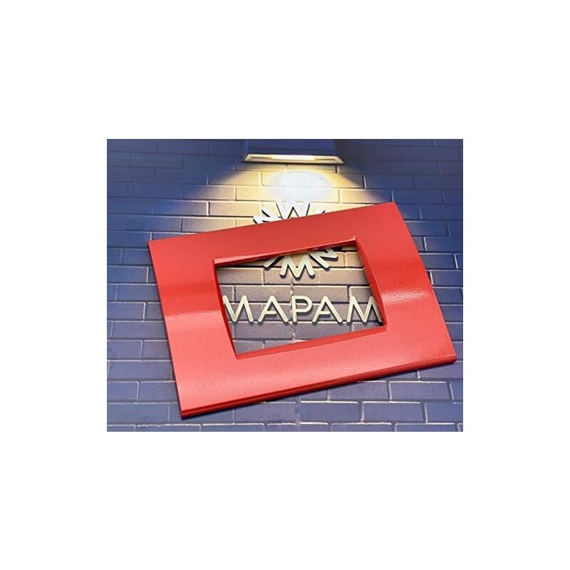 foto del prodotto placca 4 posti color rosso corallo compatibile living light tot