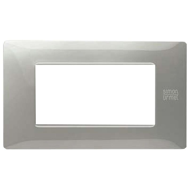 foto del prodotto placca 4 posti colore alluminio flexa nea 11804.al - simon urmet