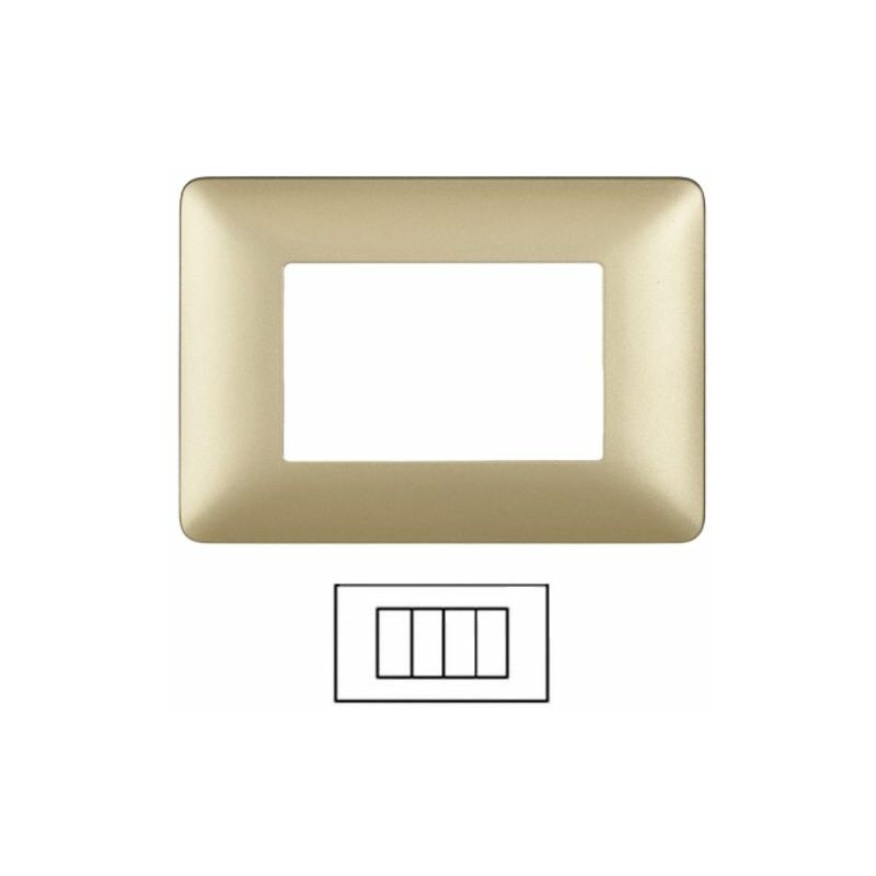 foto del prodotto placca 4 posti rame matix am4804 504sa compatibile