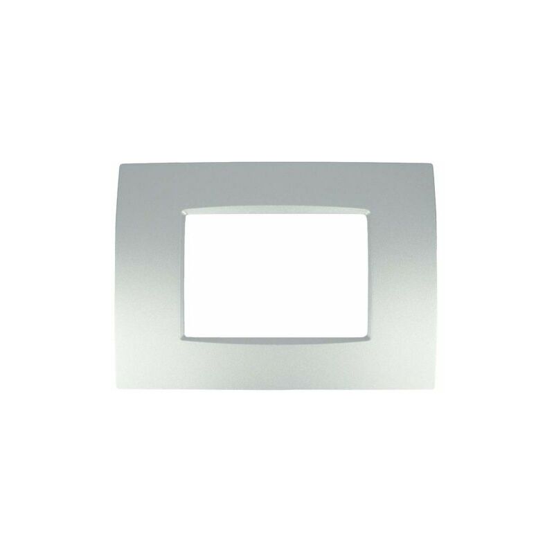 foto del prodotto placca 503 3 moduli slim grigio silver compatibile bticino living air sd46003 7
