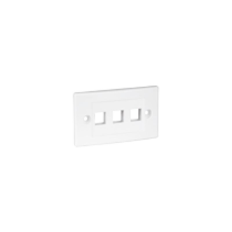 foto del prodotto placca 503 bianca per 3 keystone orizzontale 4netpowpl503w3o
