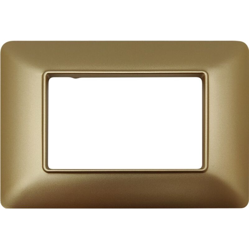 foto del prodotto placca 504 4 posti oro satinato 4m compatibile matix m8003 t-8