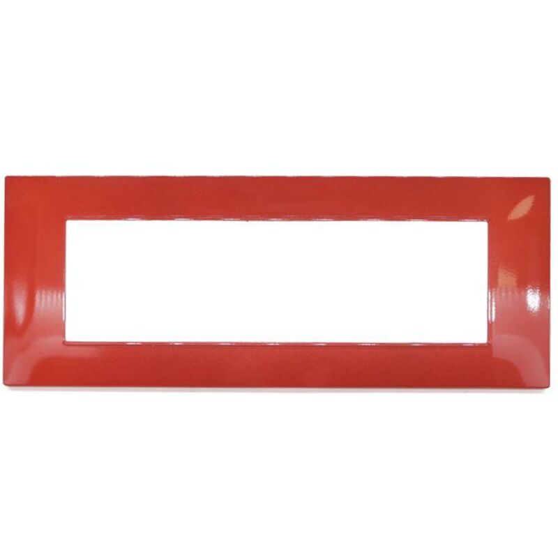 foto del prodotto placca 506 7 moduli posti rossa 3m compatibile con vimar plana