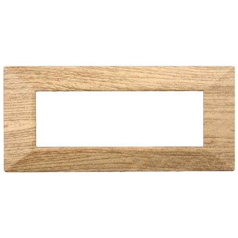 foto del prodotto placca 6 moduli 506 in plastica marrone piramide compatibile anche con bticino axolute
