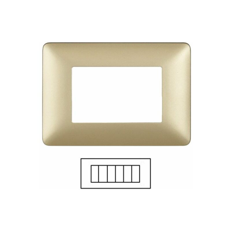 foto del prodotto placca 6 posti rame matix am4806 506sa compatibile