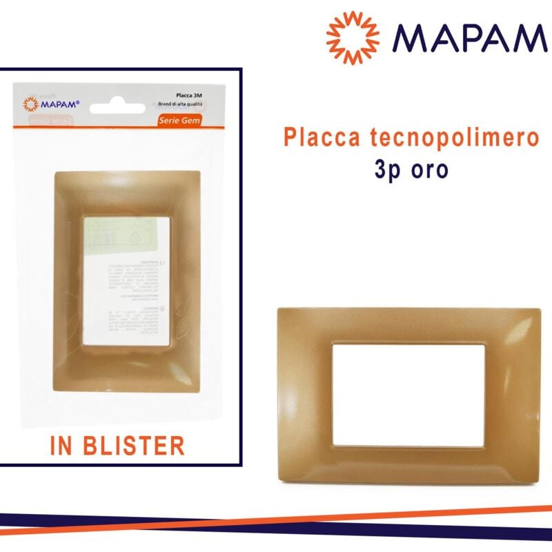 foto del prodotto placca 6003 12 3p oro vmr pln t2 in blister