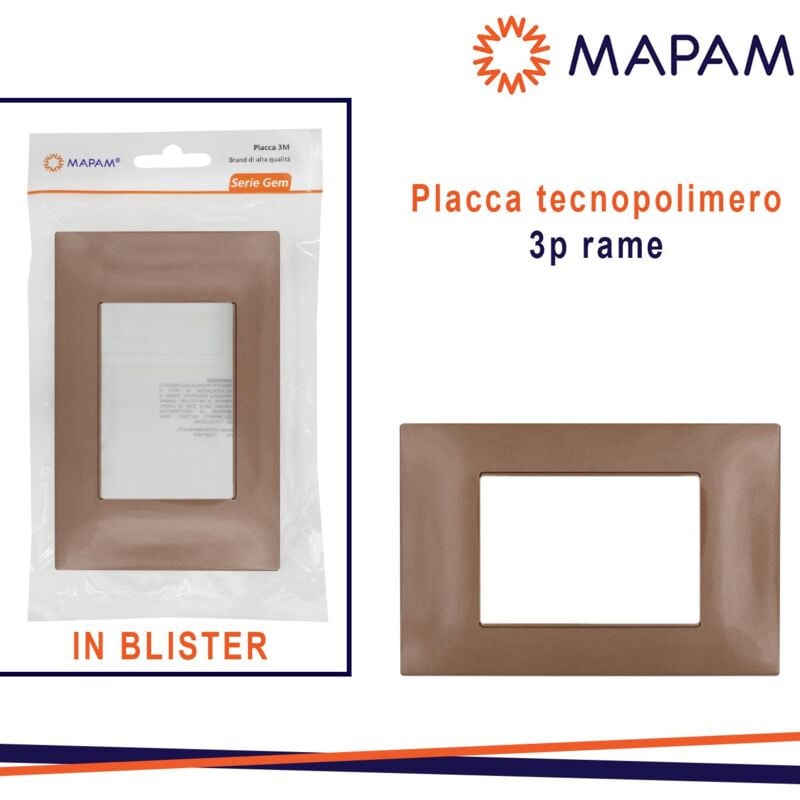 foto del prodotto placca 6003 14 3p rame vmr pln tecnopolimero t2 in blister