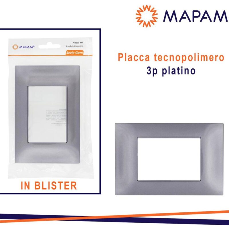 foto del prodotto placca 6003 20 3p platino vmr pln in blister