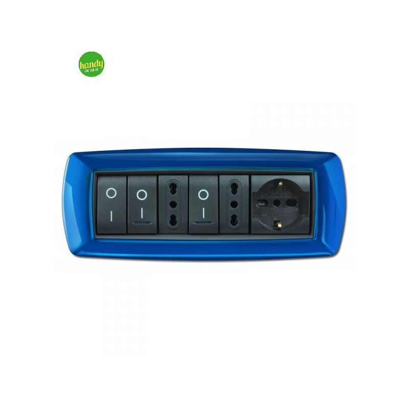 foto del prodotto placca 7 moduli blu