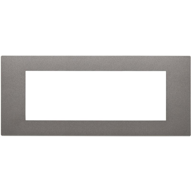 foto del prodotto placca 7m serie linea vimar 7 posti metal 30657.22