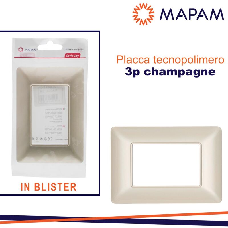 foto del prodotto placca 8003 07 3p champagne mtx t3 joy in blister