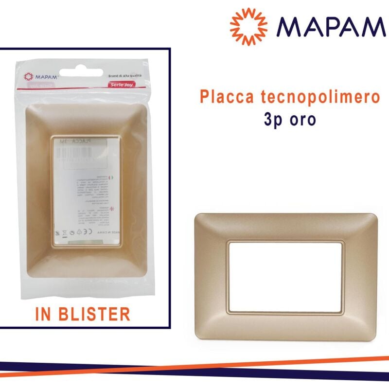 foto del prodotto placca 8003 08 3p oro mtx tecn t3 joy in blister