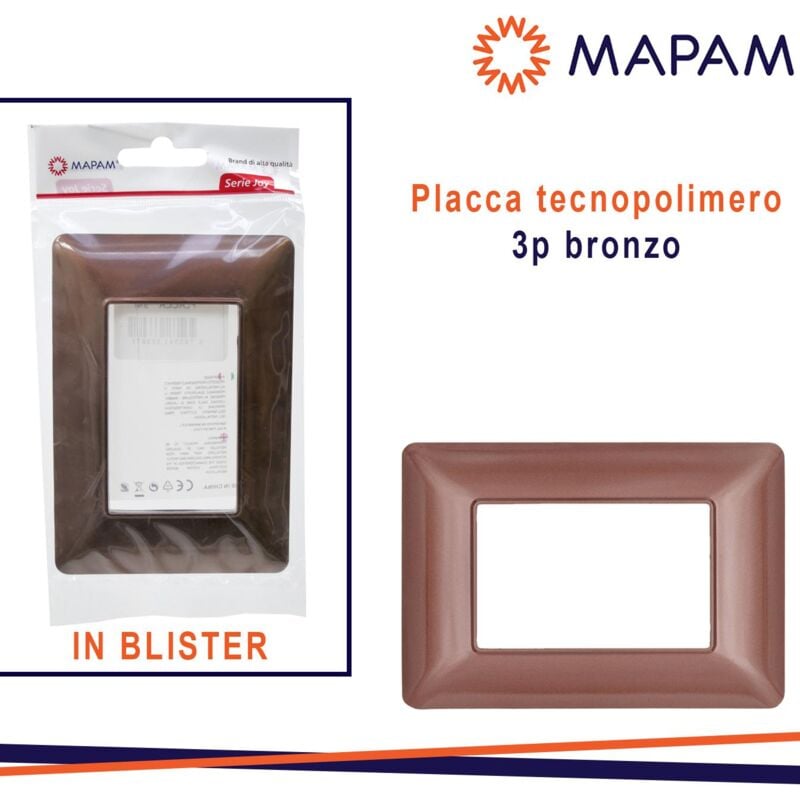 immagine 0 del prodotto placca 8003 09 3p bronzo mtx t3 joy in blister