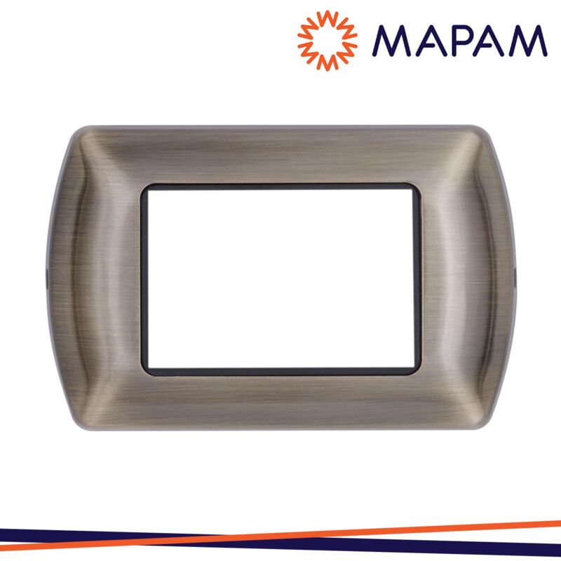 foto del prodotto placca 8803 09 3p bronzo spazzolato int metallo